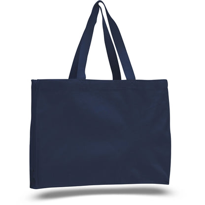 12 oz. Cotton Canvas Gusset Tote Bag (15"x12"X4")
