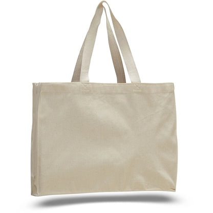 12 oz. Cotton Canvas Gusset Tote Bag (15"x12"X4")