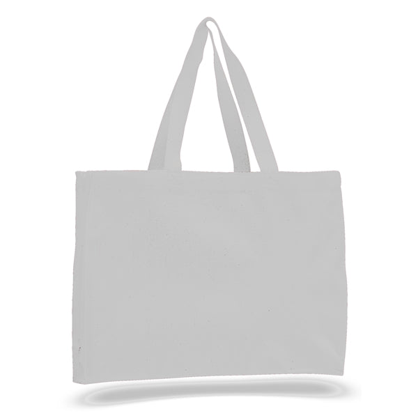 12 oz. Cotton Canvas Gusset Tote Bag (15"x12"X4")