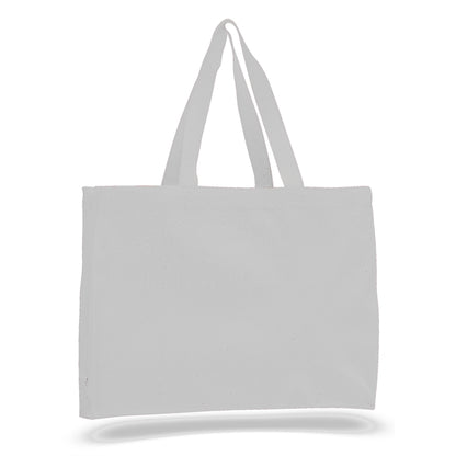 12 oz. Cotton Canvas Gusset Tote Bag (15"x12"X4")