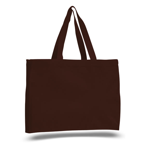 12 oz. Cotton Canvas Gusset Tote Bag (15"x12"X4")