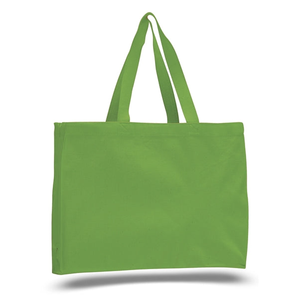 12 oz. Cotton Canvas Gusset Tote Bag (15"x12"X4")