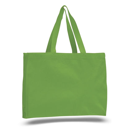 12 oz. Cotton Canvas Gusset Tote Bag (15"x12"X4")