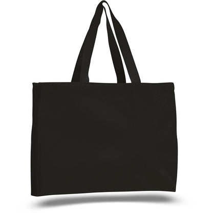 12 oz. Cotton Canvas Gusset Tote Bag (15"x12"X4")