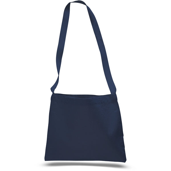 Messenger Cotton Canvas Tote w/ Shoulder Strap 14"W X 12"H