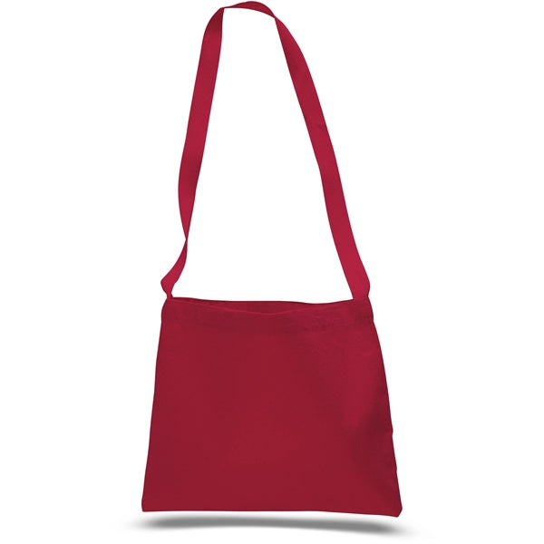 Messenger Cotton Canvas Tote w/ Shoulder Strap 14"W X 12"H