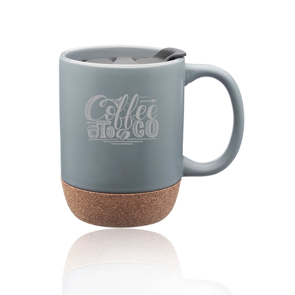 13 oz. Barista Ceramic Custom Mug with Cork Bottom