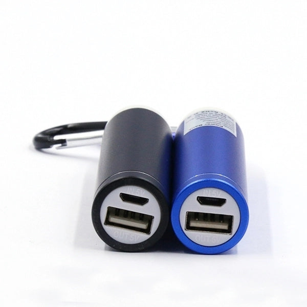 Cylindrical 2200 mAH Power Bank w/ Carabiner