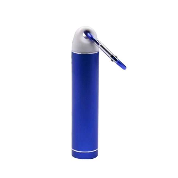 Cylindrical 2200 mAH Power Bank w/ Carabiner