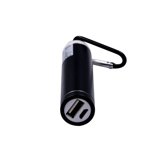 Cylindrical 2200 mAH Power Bank w/ Carabiner
