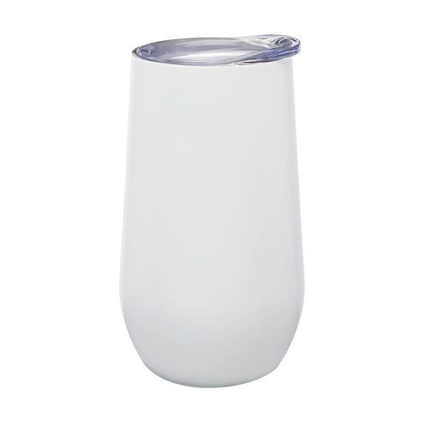 9 oz. Stemless Flute Wine Glass with Lid