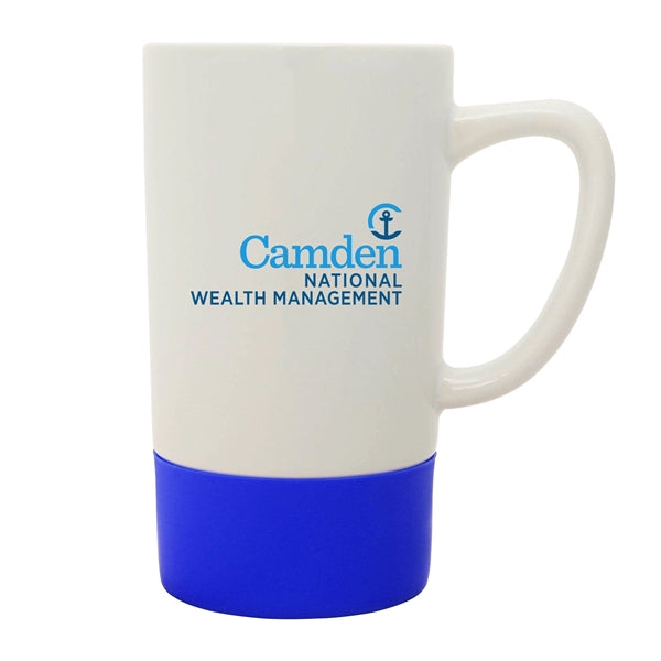 18 oz. Silicone Base Ceramic Dishwasher-Safe Mug with Handle