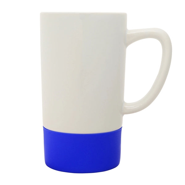 18 oz. Silicone Base Ceramic Dishwasher-Safe Mug with Handle