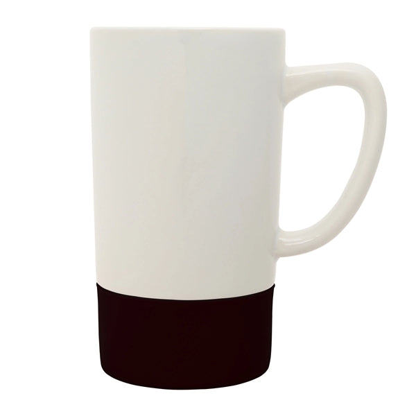 18 oz. Silicone Base Ceramic Dishwasher-Safe Mug with Handle