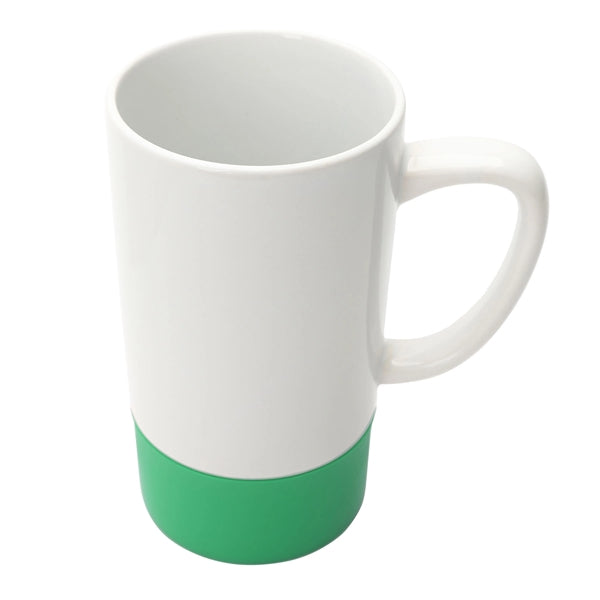 18 oz. Silicone Base Ceramic Dishwasher-Safe Mug with Handle
