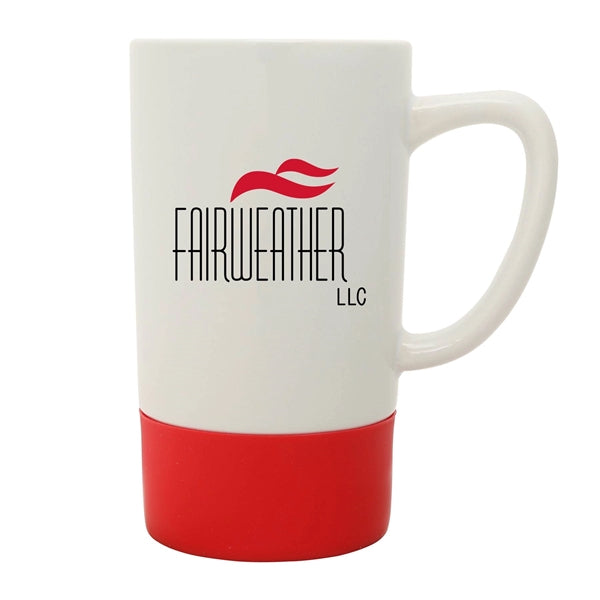 18 oz. Silicone Base Ceramic Dishwasher-Safe Mug with Handle