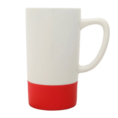 18 oz. Silicone Base Ceramic Dishwasher-Safe Mug with Handle