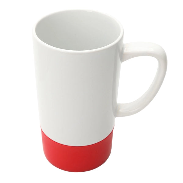 18 oz. Silicone Base Ceramic Dishwasher-Safe Mug with Handle