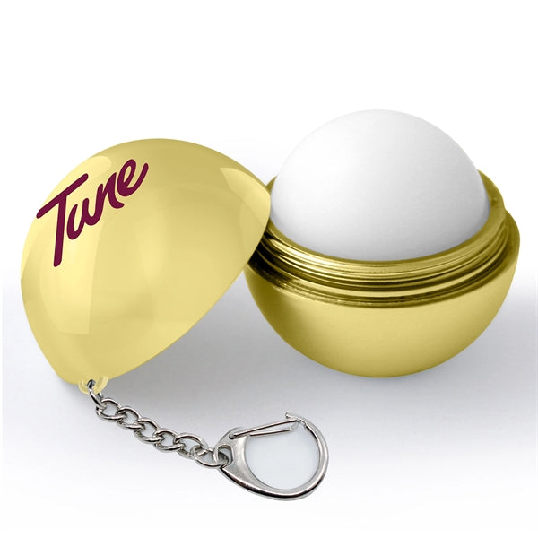 Metallic Lip Balm with Keychain