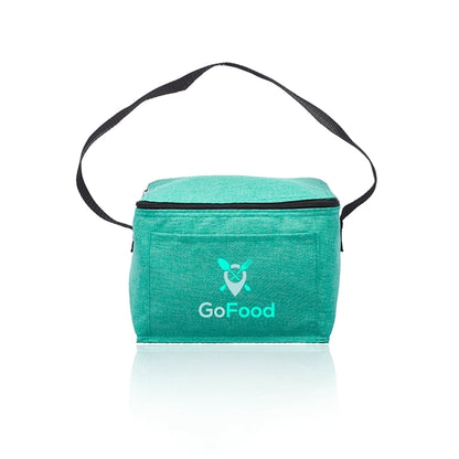 6 Pack Insulated Heathered Lunch Bag
