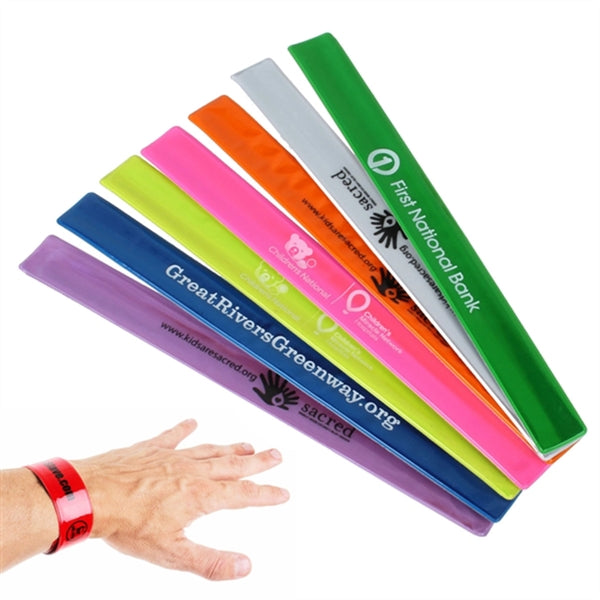 Reflective Vinyl Slap Bracelet Wristband