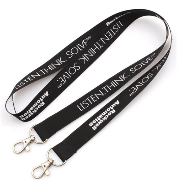 3/4" Open Ended Polyester Lanyard w/ Badge Holder