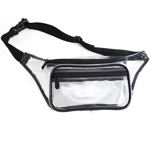 Rock'it 3-Day Clear Fanny Pack w/ Three Zipper Pockets