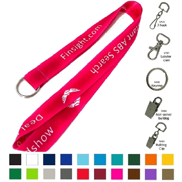 1" Silkscreen Event Polyester Lanyard ID Badge Holder