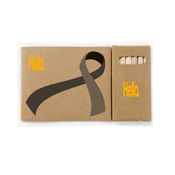 Awareness Ribbon Adult Coloring Book & 6-Color Pencil Set