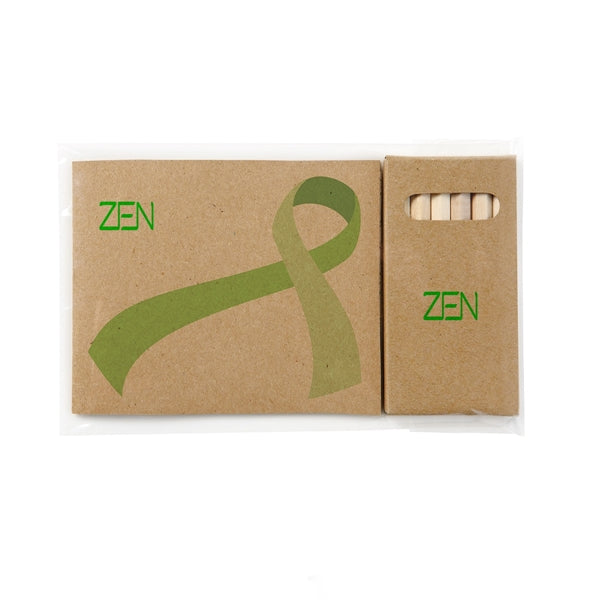 Awareness Ribbon Adult Coloring Book & 6-Color Pencil Set