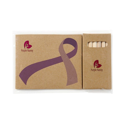 Awareness Ribbon Adult Coloring Book & 6-Color Pencil Set