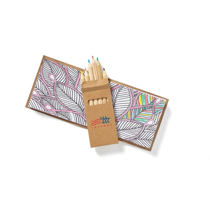 Awareness Ribbon Adult Coloring Book & 6-Color Pencil Set