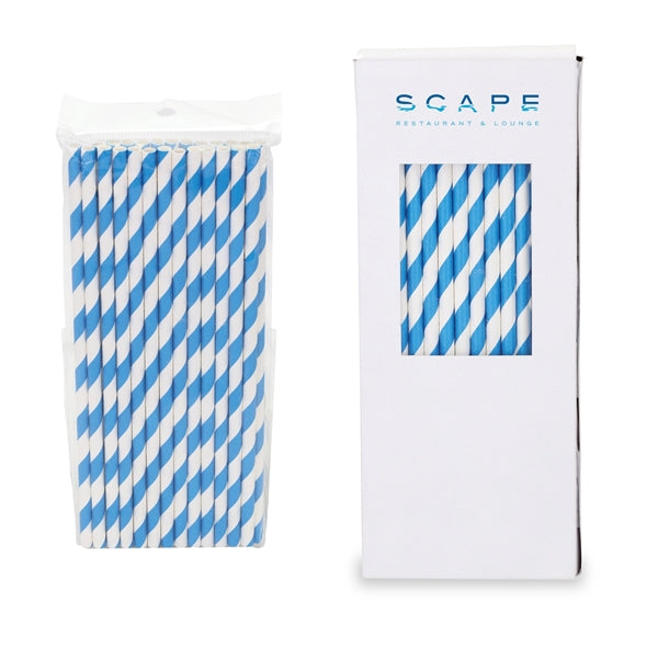100-PC Paper Straws with Box