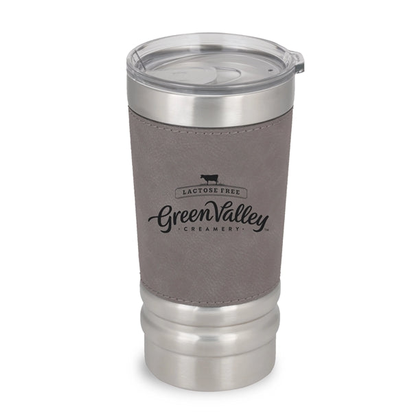 Sophisticate 20 oz. Laser Engraved Leatherette Wrap Tumbler