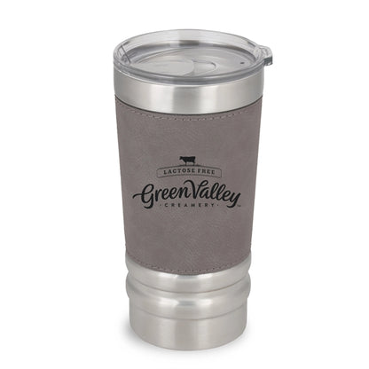 Sophisticate 20 oz. Laser Engraved Leatherette Wrap Tumbler