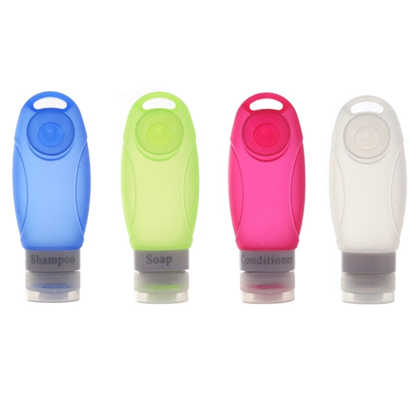 4-pc Silicone Bottle Toiletry  Kit