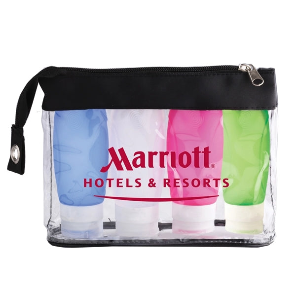 4-pc Silicone Bottle Toiletry  Kit