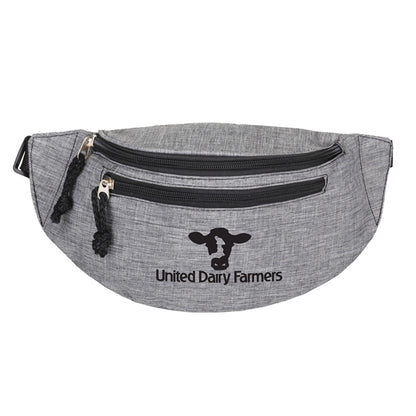Delta 2 - Heather Waist Bag With Hidden Zipper Pocket