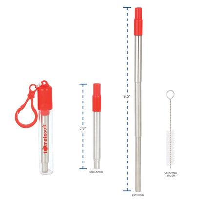 Portable / Retractable Stainless Steel Straw