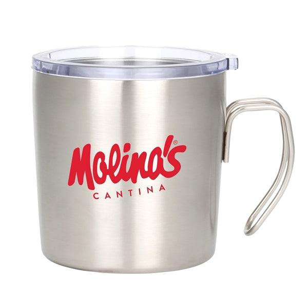 Prospector 12oz. Stainless Steel Mug w/ Clear Lid