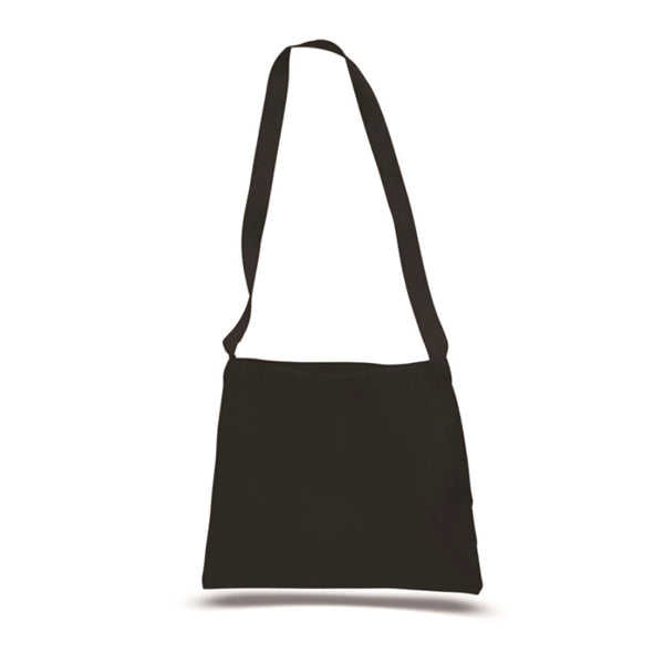 12oz.Cotton Canvas Messanger Tote w/ Long Straps for Grocery