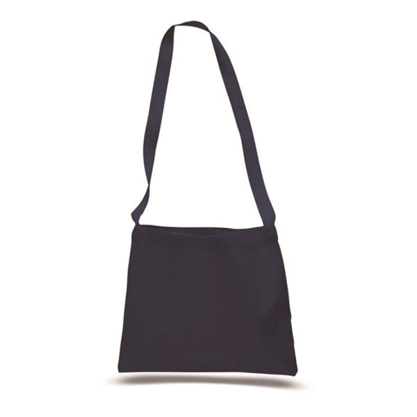 12oz.Cotton Canvas Messanger Tote w/ Long Straps for Grocery