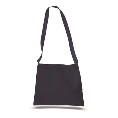 12oz.Cotton Canvas Messanger Tote w/ Long Straps for Grocery