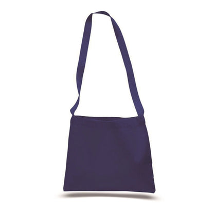 12oz.Cotton Canvas Messanger Tote w/ Long Straps for Grocery