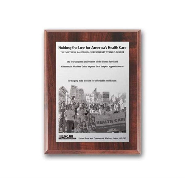 Metal Photo Plaq - Walnut Finish