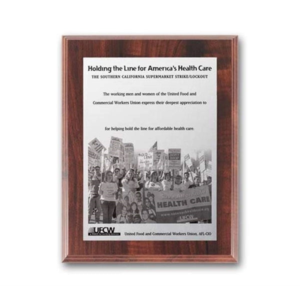 Metal Photo Plaq - Walnut Finish