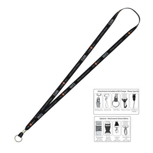 3/8" Super Soft Polyester Multi-Color Sublimation Lanyard