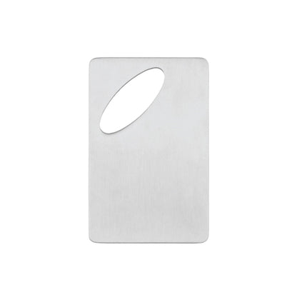 Oval Credit Card Brushed Finish Bottle Opener