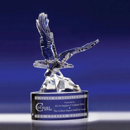 Soaring Eagle 24% Lead Crystal Award