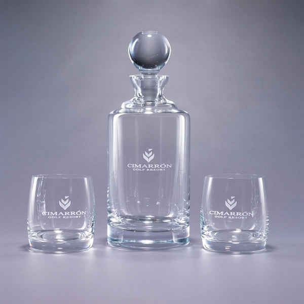 Uptown/Meridian 3 Piece Crystal Barware Gift Set